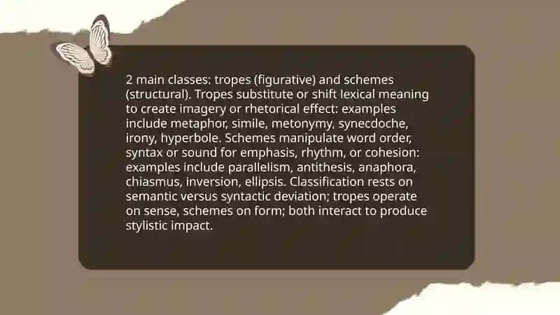 Classification of stylistic devices 4