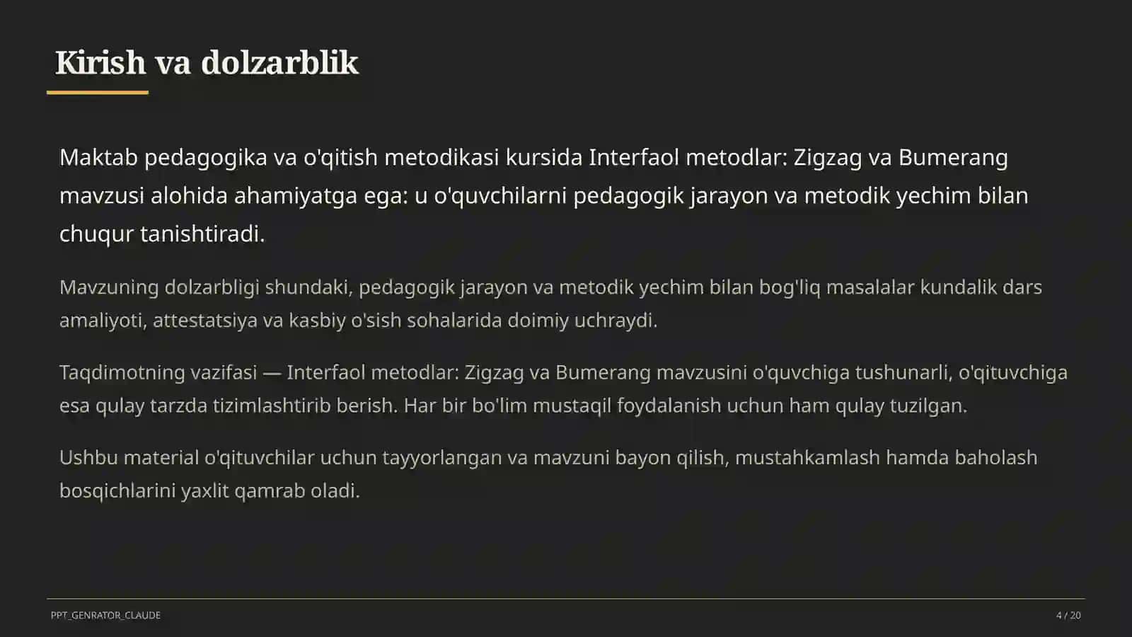 Interfaol metodlar: Zigzag va Bumerang 4