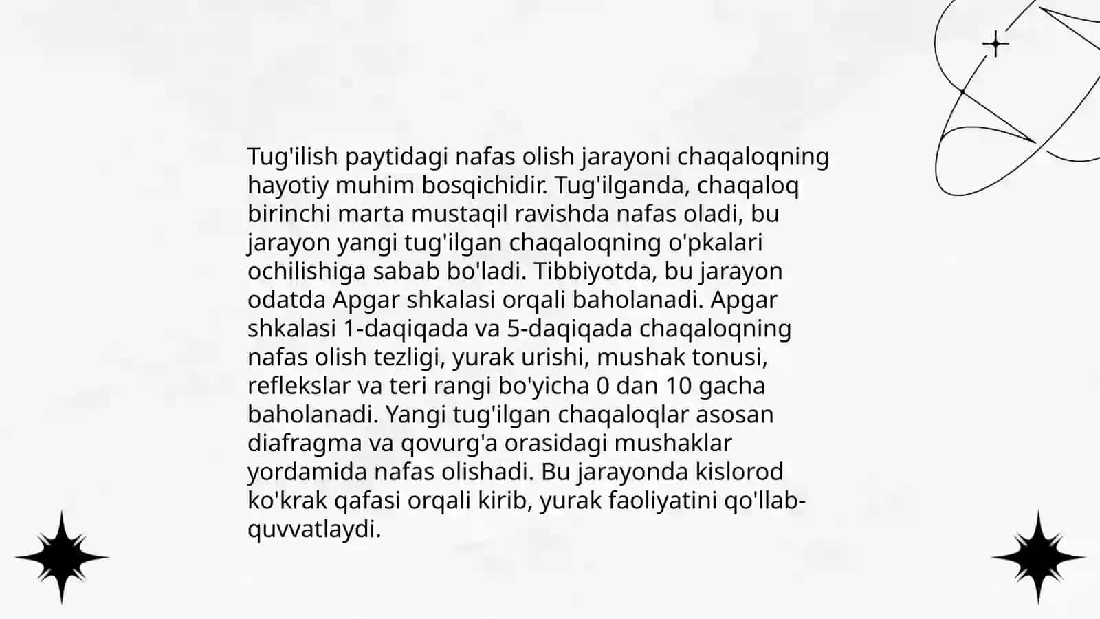 Chaqaloqlarning birinchi bor nafas olishi 4