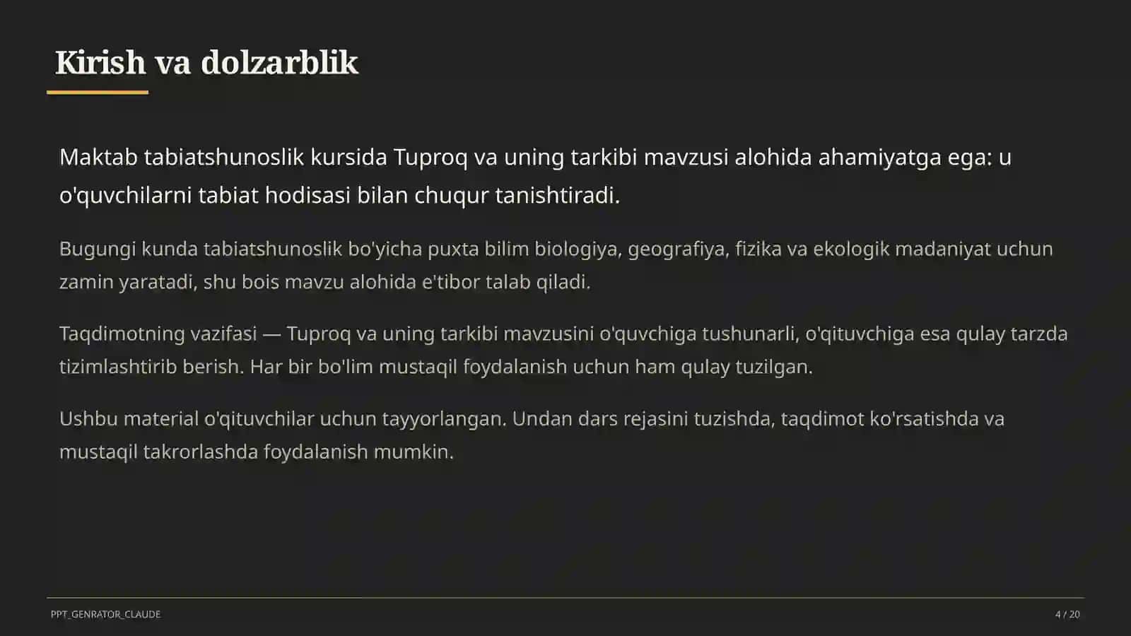 Tuproq va uning tarkibi (2-sinf) 4