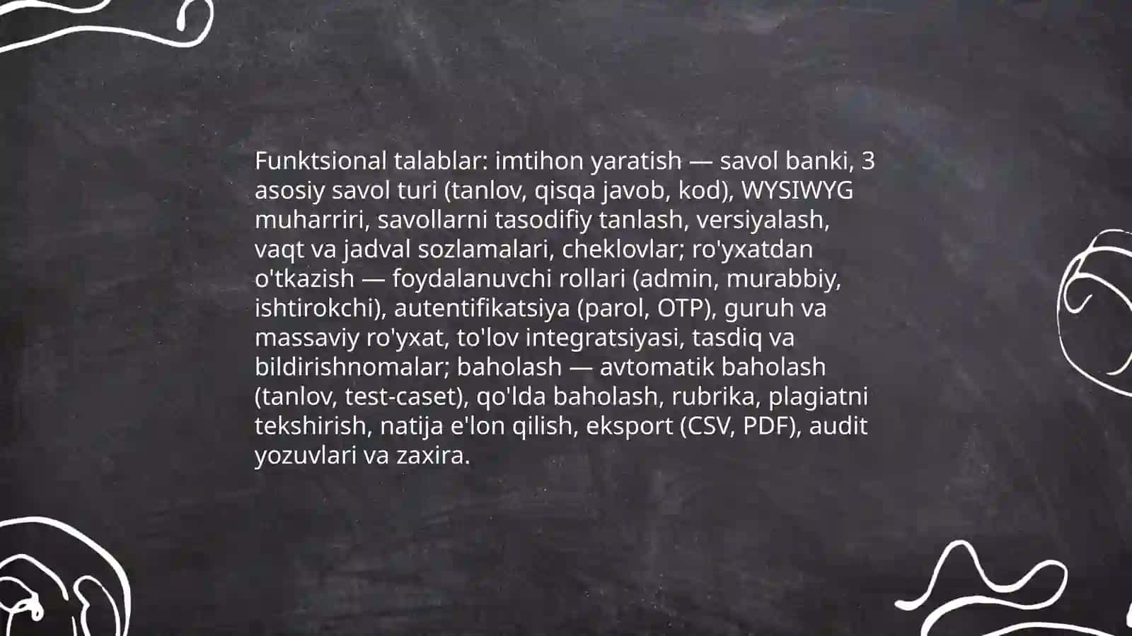 Informatika va axborot texnalogiylar yo'nalishi bo'yicha o'quvchilar uchun tanlovlar olimpiadalar bo'yicha nazorat tizimi modelini ishlash 4