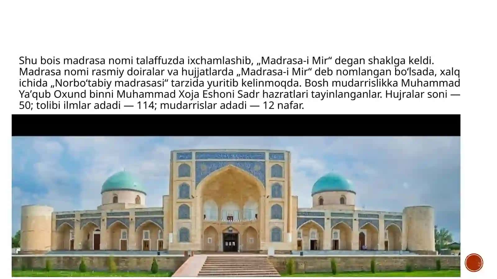 Norbo'tabiy madrasasi 4