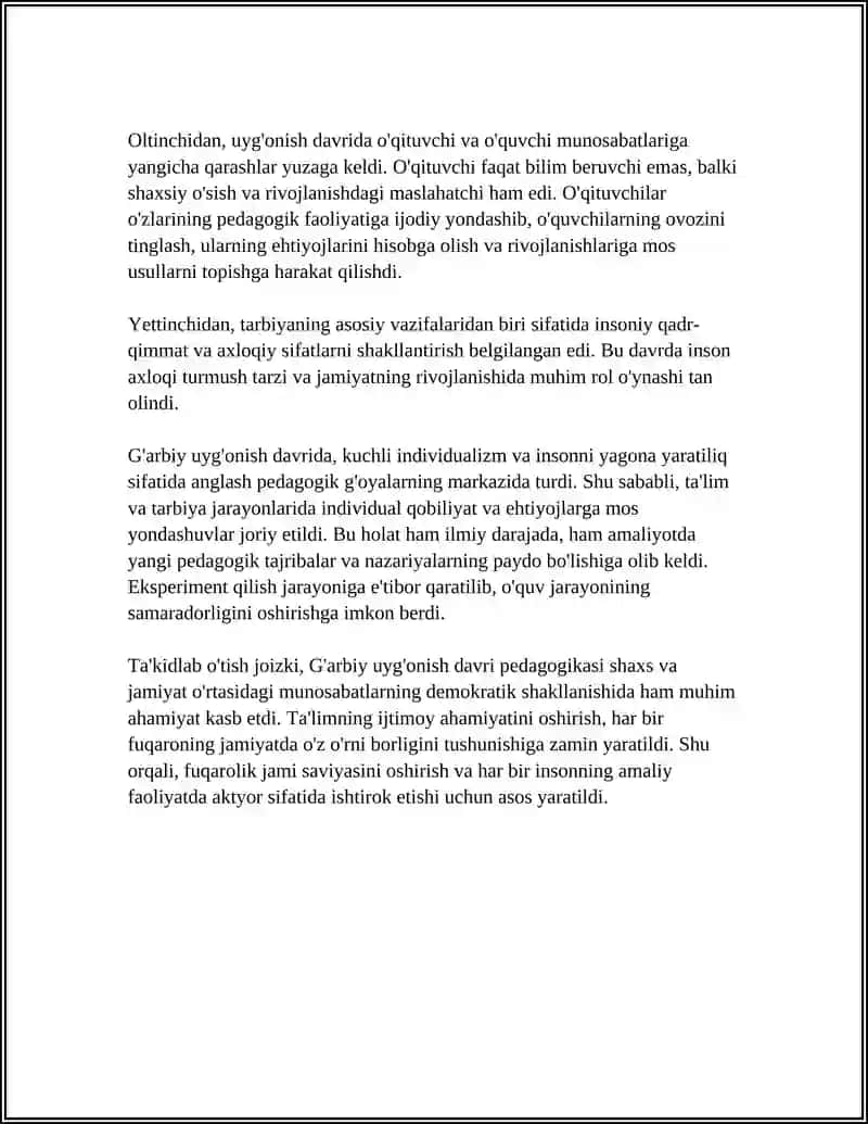 G'arbiy Uyg'onish Davrida Ta'lim-Tarbiya va Pedagogik Fikrlar Taraqqiyoti 4