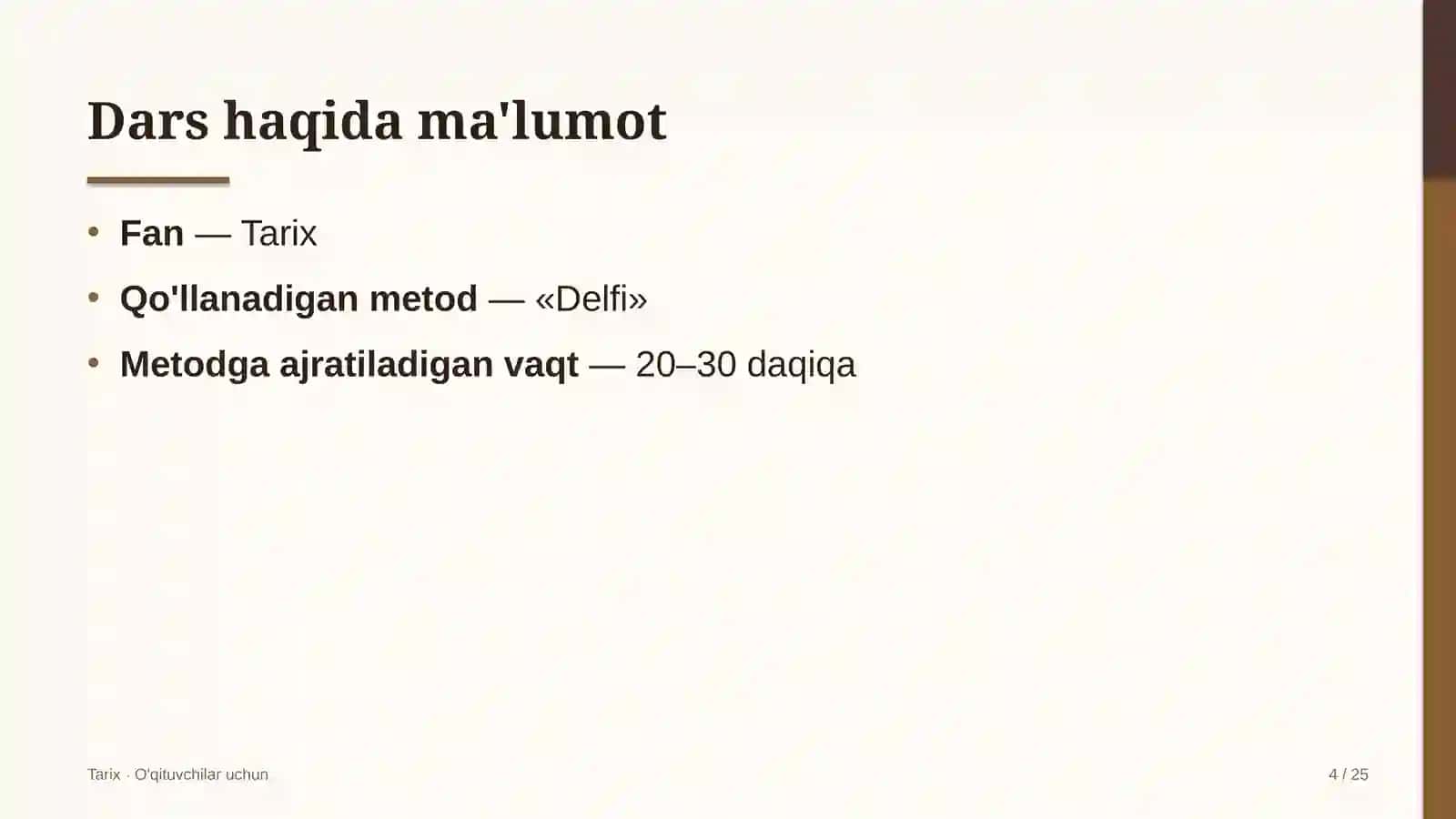 tarix darslarida delfi metodidan foydalanish 4536 4