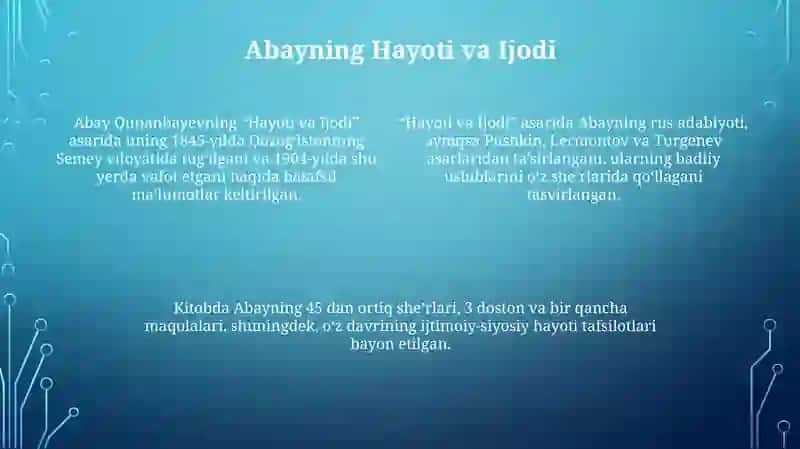 Abayning "Falsafiy-Tarbiyaviy G'oyalar"ida 4