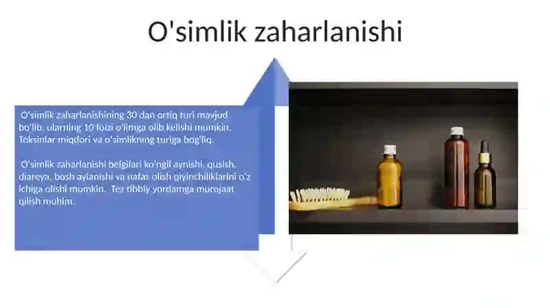 Zaharlanish va qandlanishda birinchi tibbiy yordam 4