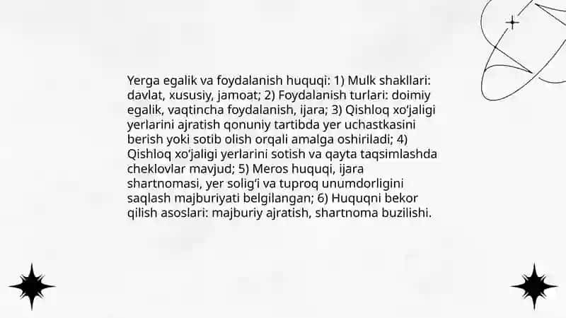 Qishloq xo'jaligi qonunlari va menejment 4