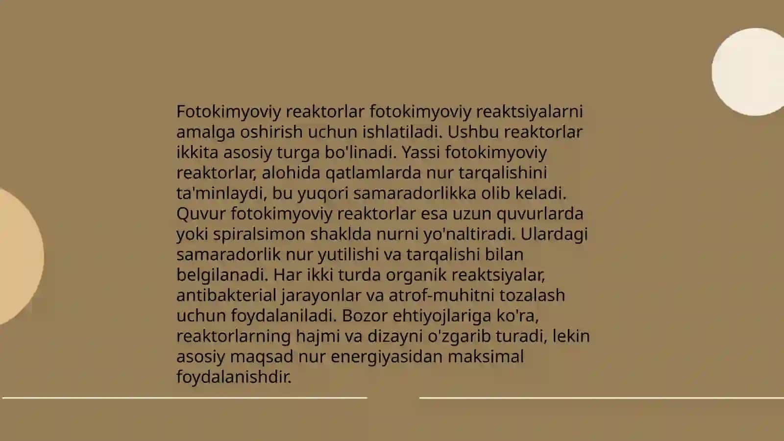 Fotokimyoviy tajribalar õtkazish texnikasi tuzilishi 4