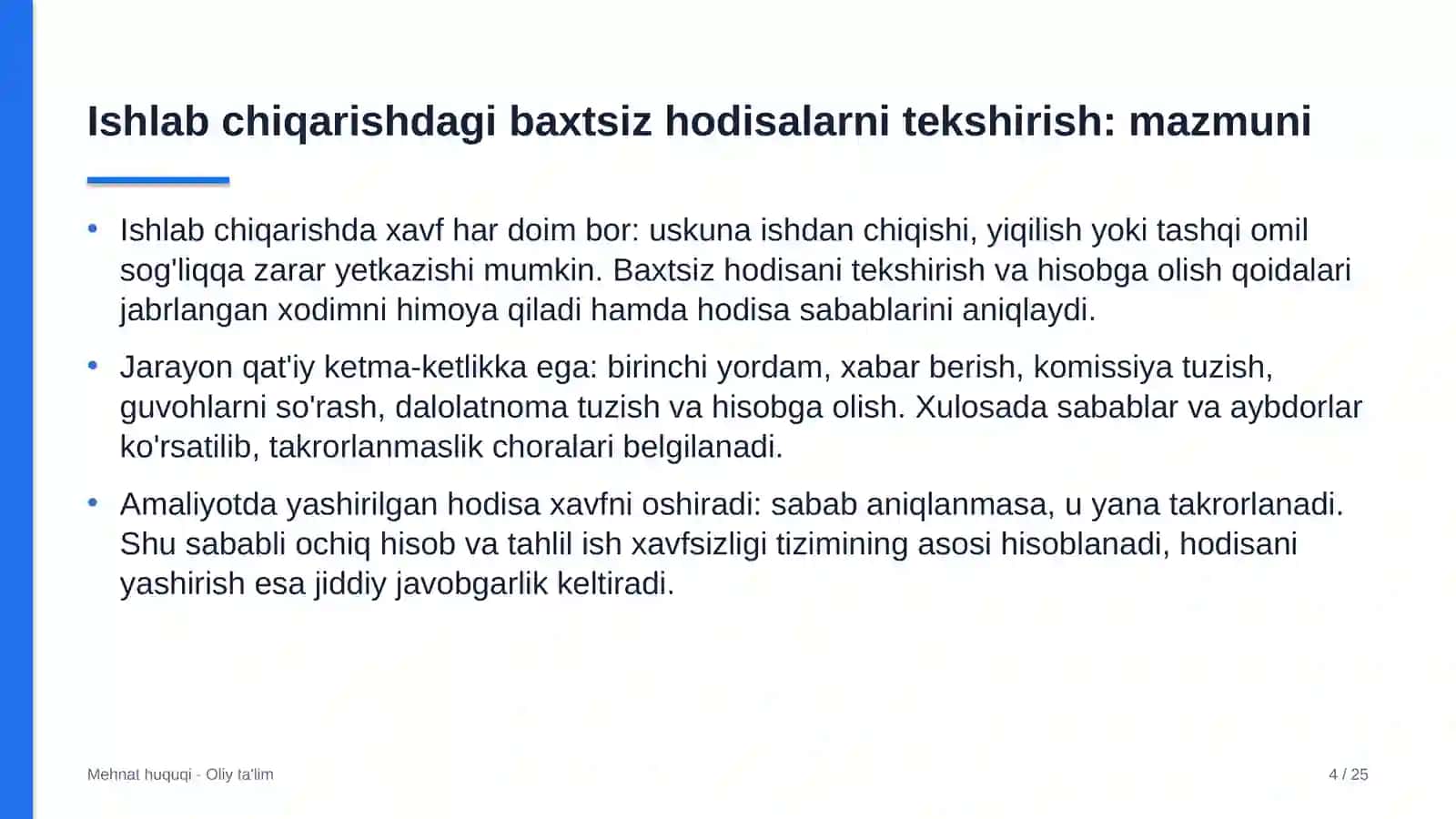 Mehmat huquqi · Oliy ta'lim 4