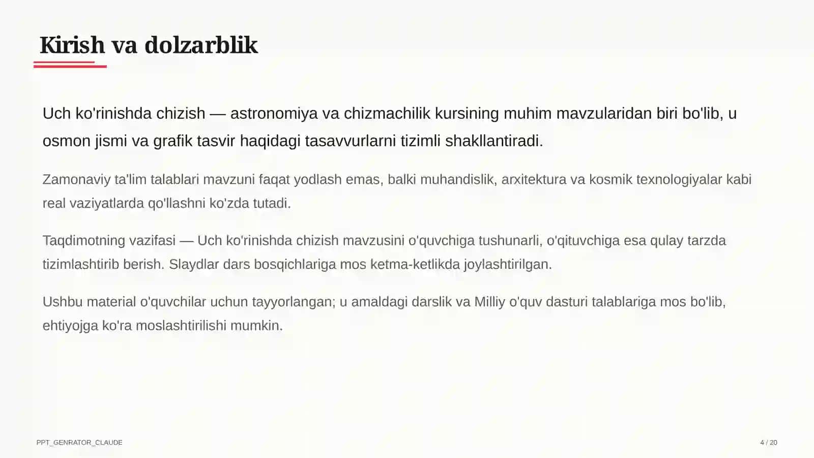 Uch ko'rinishda chizish (8-sinf) 4
