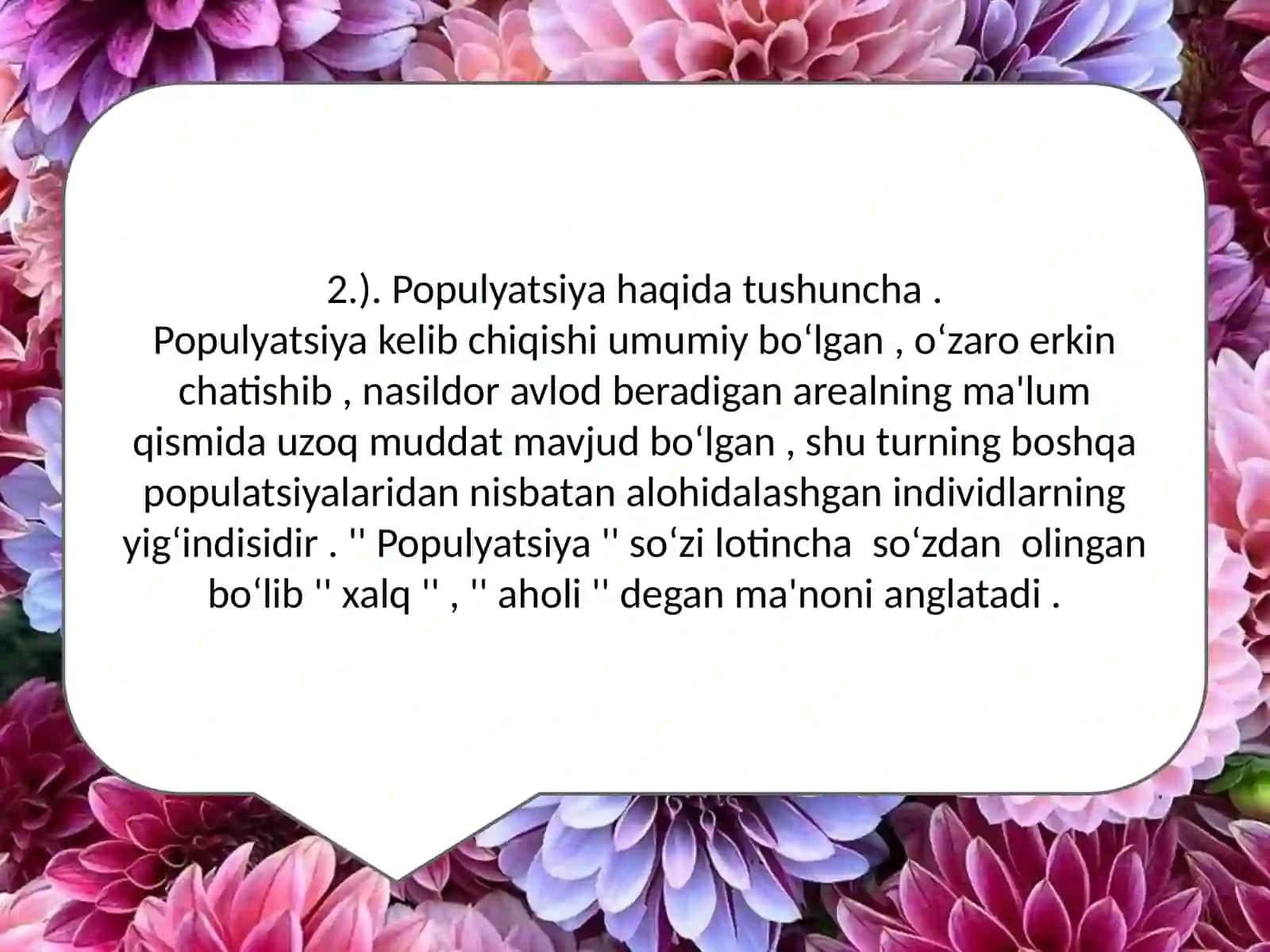 Biosfera va Populyatsiyalar 4