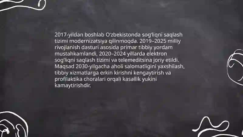 Oʻzbekistonda ijtimoiy sohada amalga oshirilayotgan oʻzgarishlar mazmun va mohiyati 4