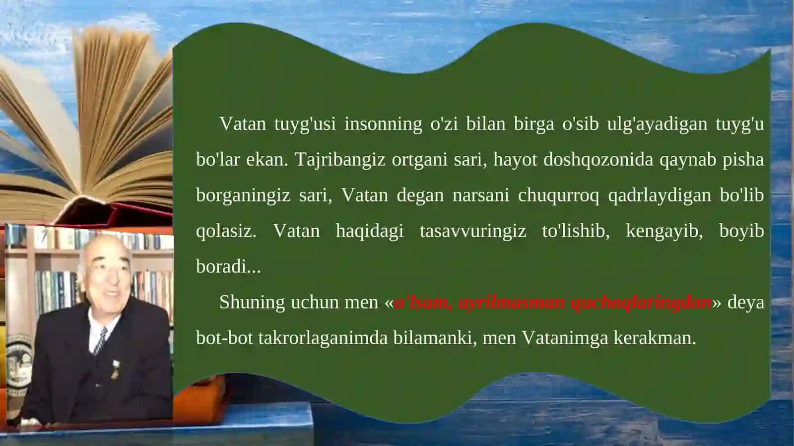 8-sinf Ozod Sharafiddinov - O'lsam ayrilmasman quchoqlaringdan 4