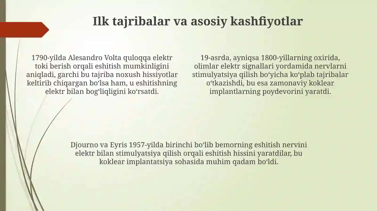 Koxlear implantantning yaratilish tarixi 4