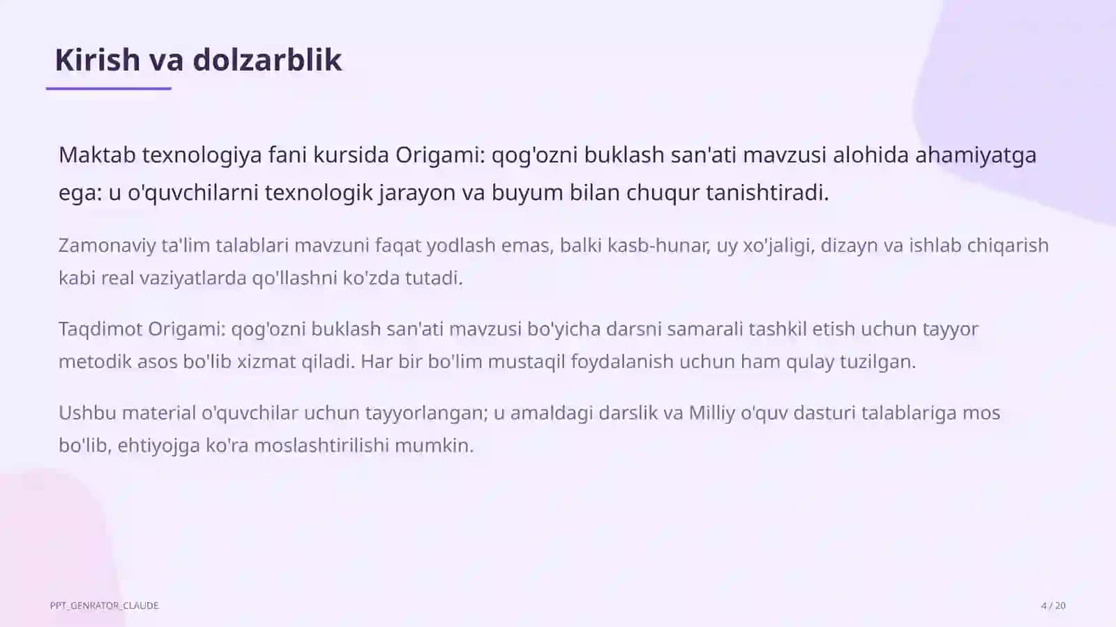 Origami: qog'ozni buklash san'ati (2-sinf) 4