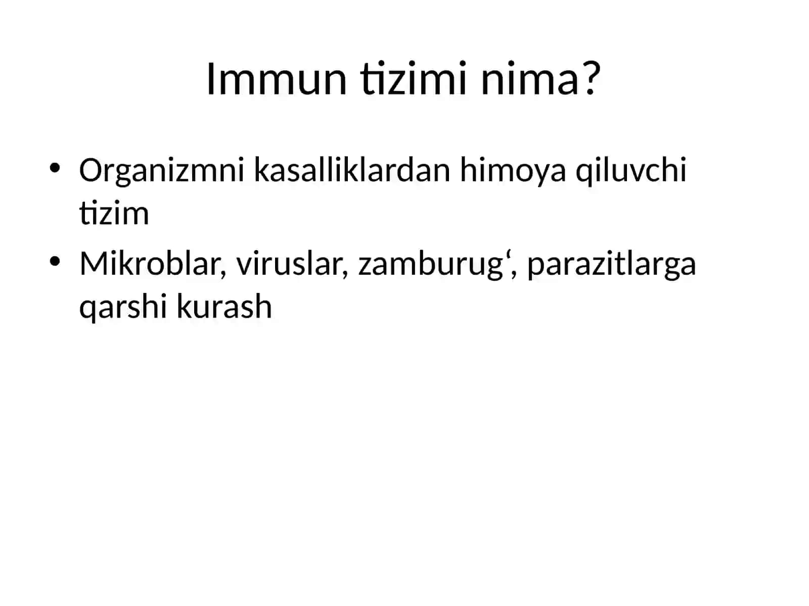 Organizm va uni himoya qiluvchi tizim 4