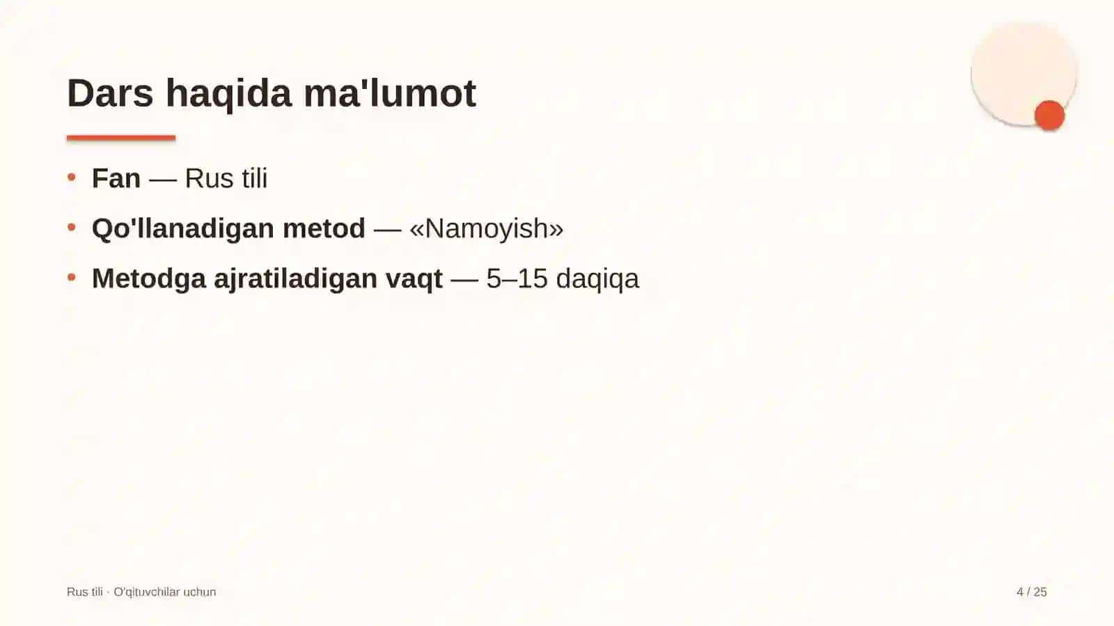 rus tili darslarida namoyish metodidan foydalanish 9656 4