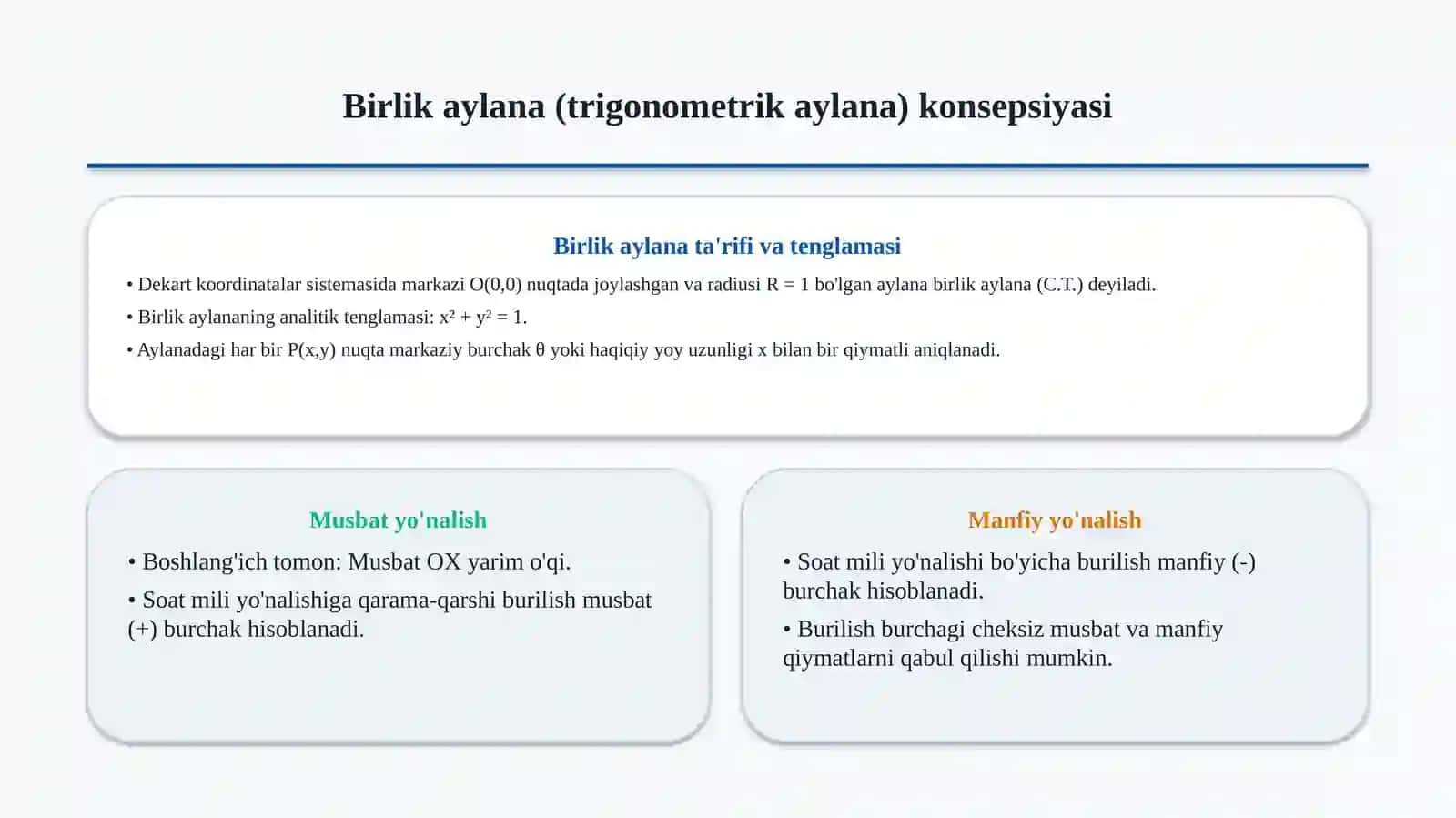 HAQIQIY ARGUMENTLI TRIGONOMETRIK FUNKSIYALAR VA ULARNING XOSSALARI. 4