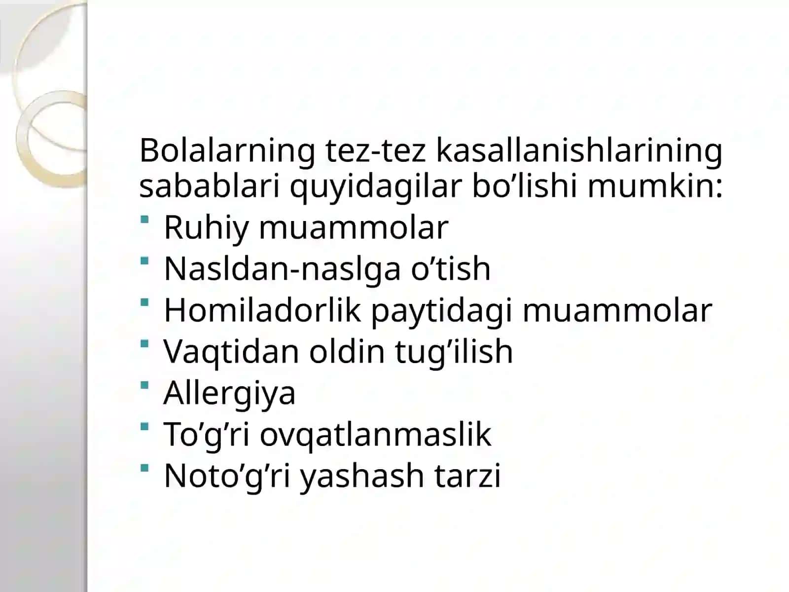 Tez-tezkasallanuvchi bolalar 4