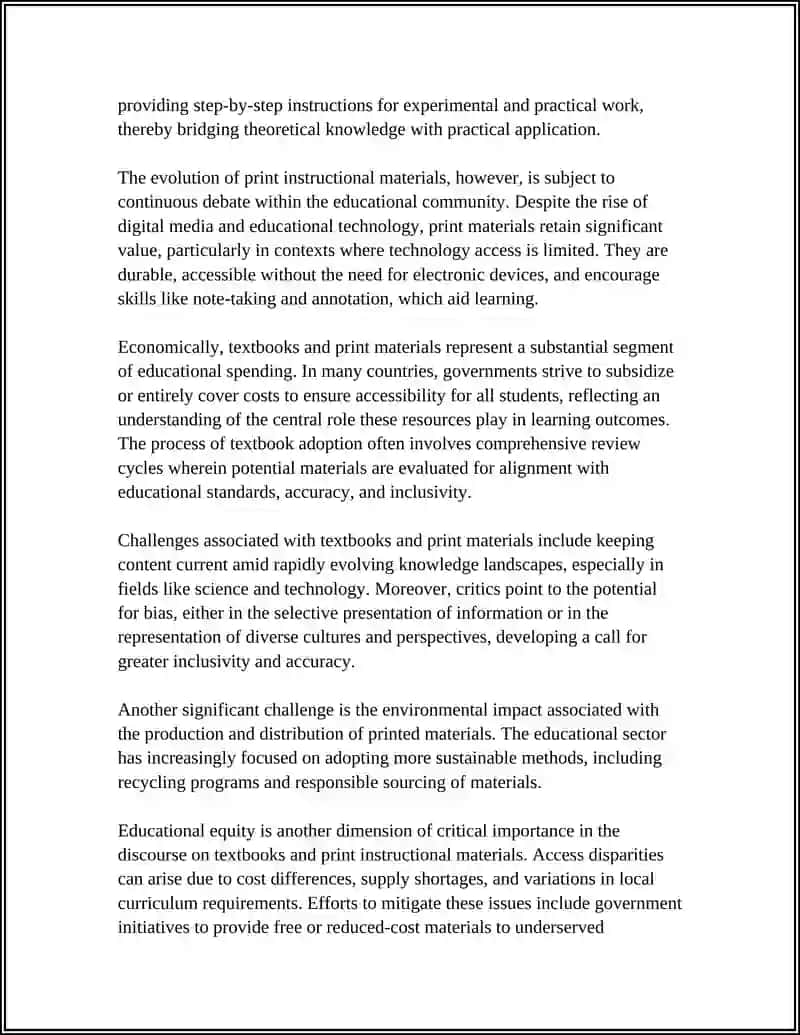 Textbooks and Print Instructional Materials 4