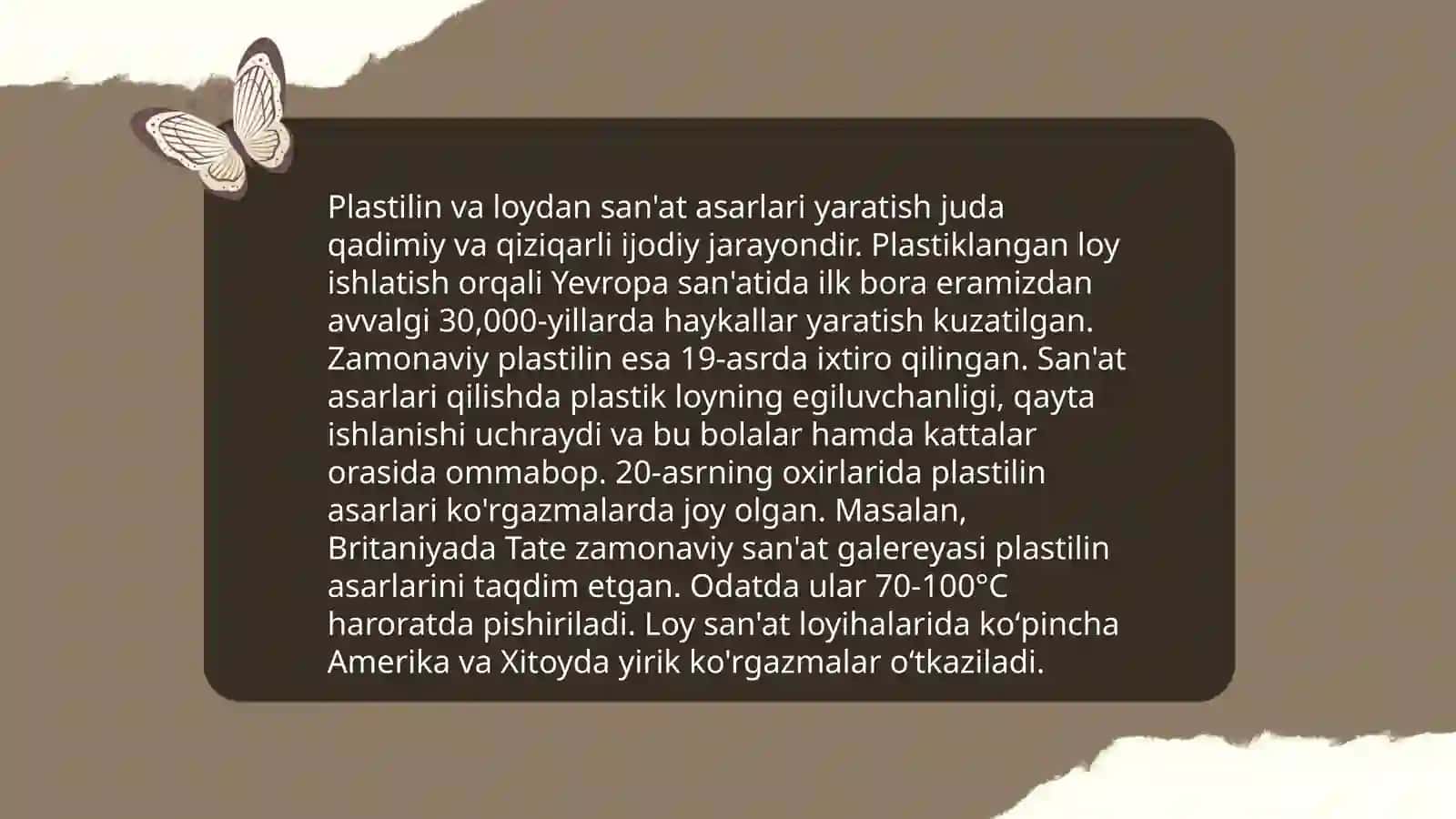 Turli materiallar bilan bilan ishlash darslari asosida ko'rgazmalar yasash 4