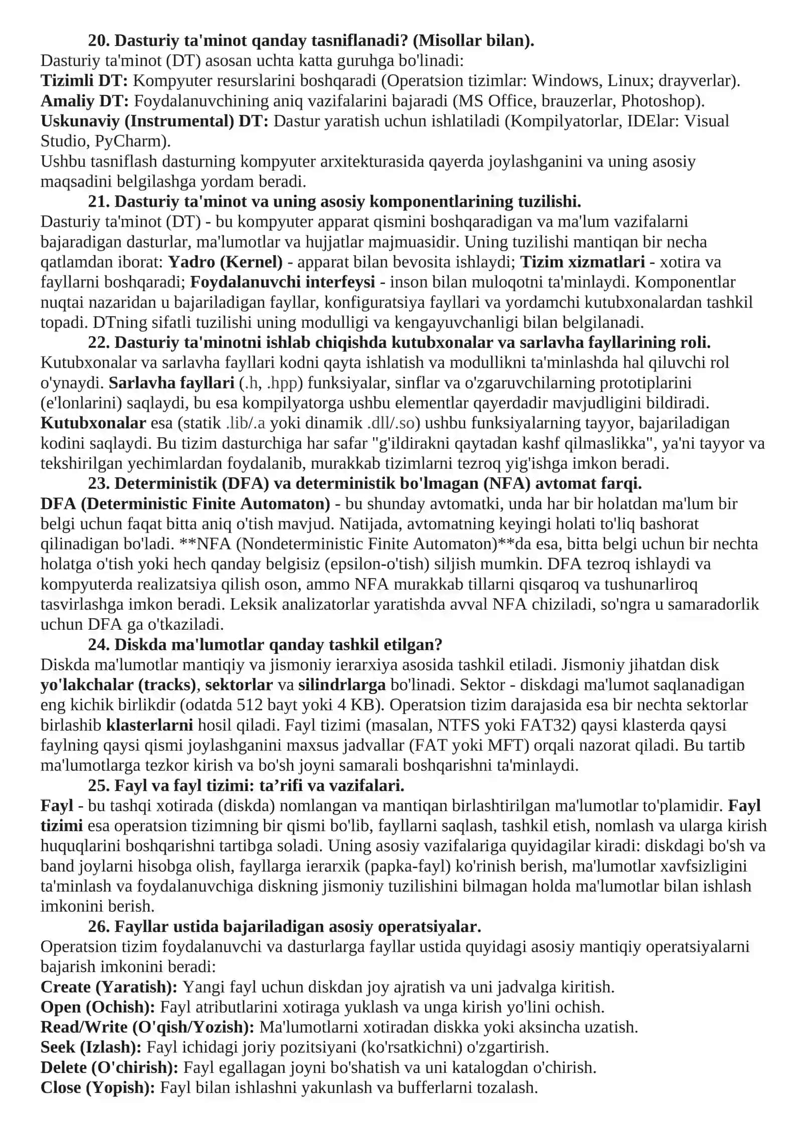 Alifbo, satr va tilni aniqlang 4