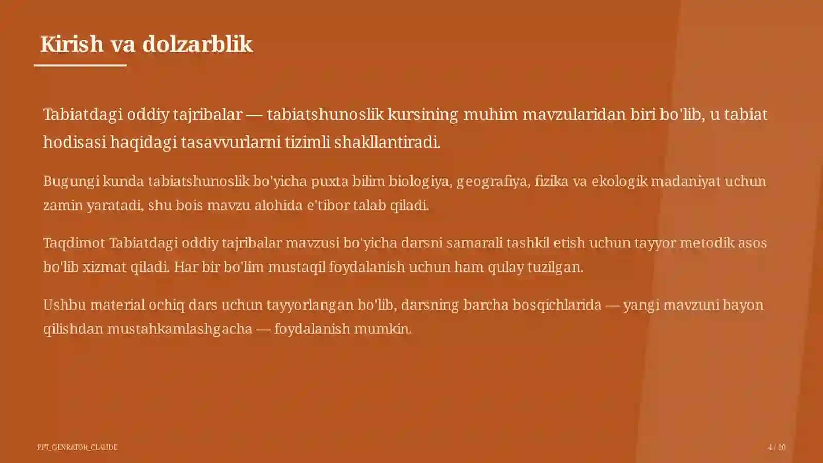 Tabiatdagi oddiy tajribalar (4-sinf) 4