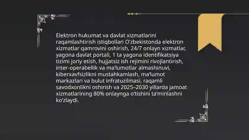 O'zbekiston Respublikasi Raqamli texnalogiyalar rivojlanish istiqbollari 4