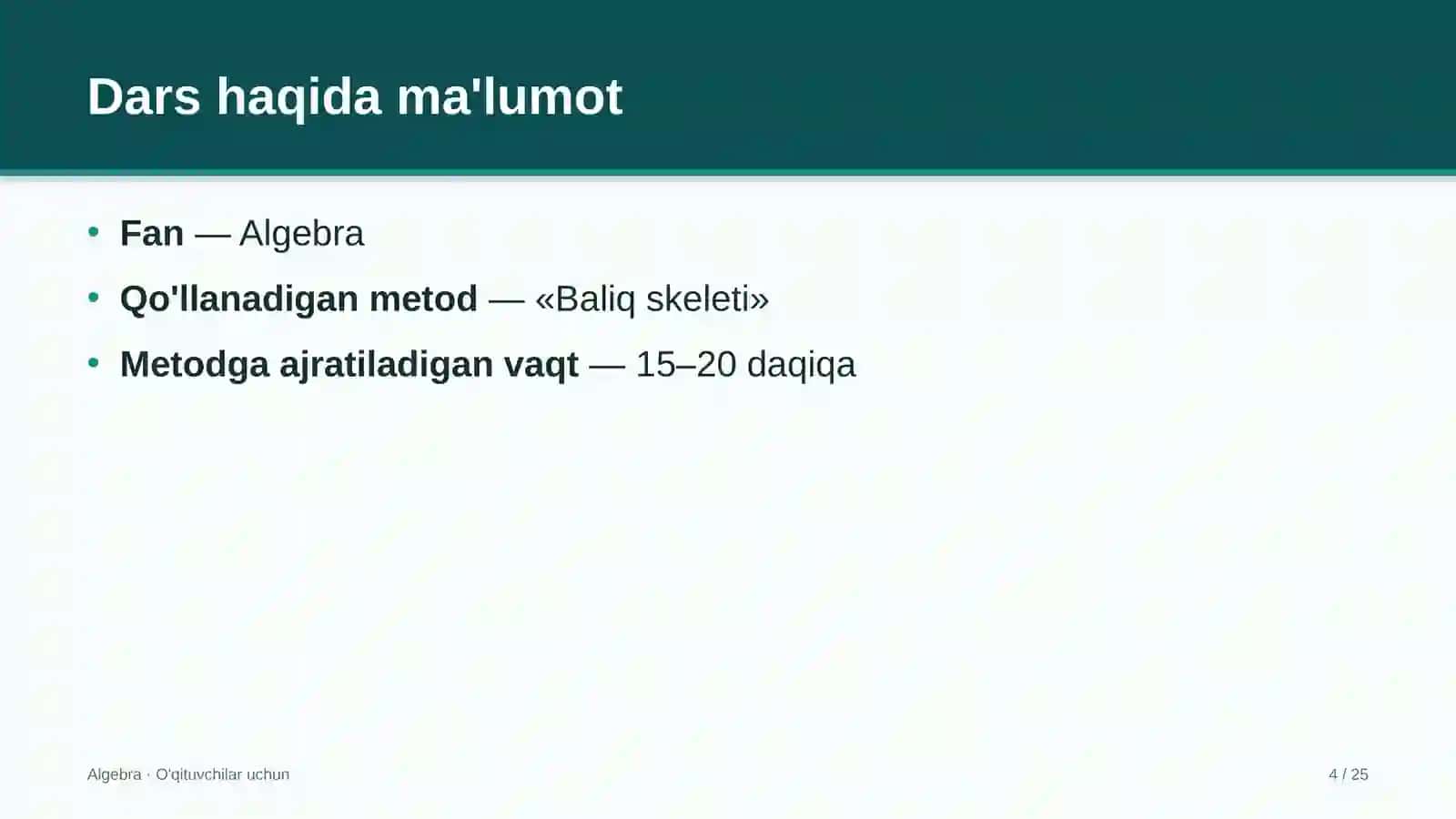 algebra darslarida baliq skeleti metodidan foydalanish 6505 4