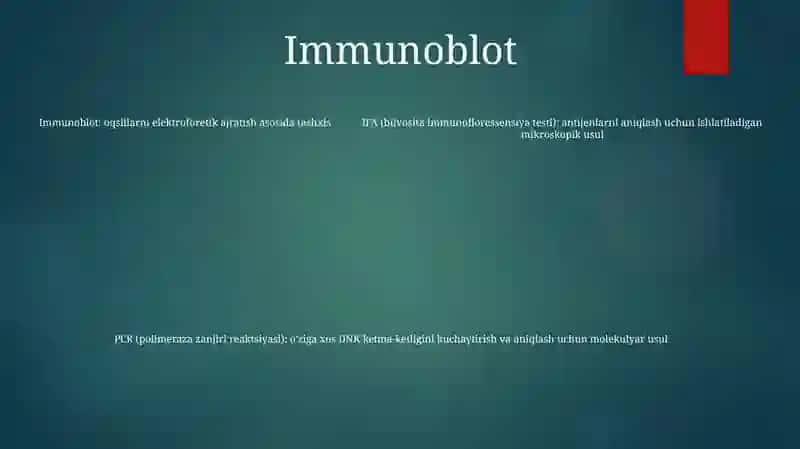 Ifa, Immunoblot, Pzr, Radioimmun Reaksiyalarning Yuqumli Kasalliklar Tashhisida QoʻLlanilishi, QoʻYish Texnikasi 4