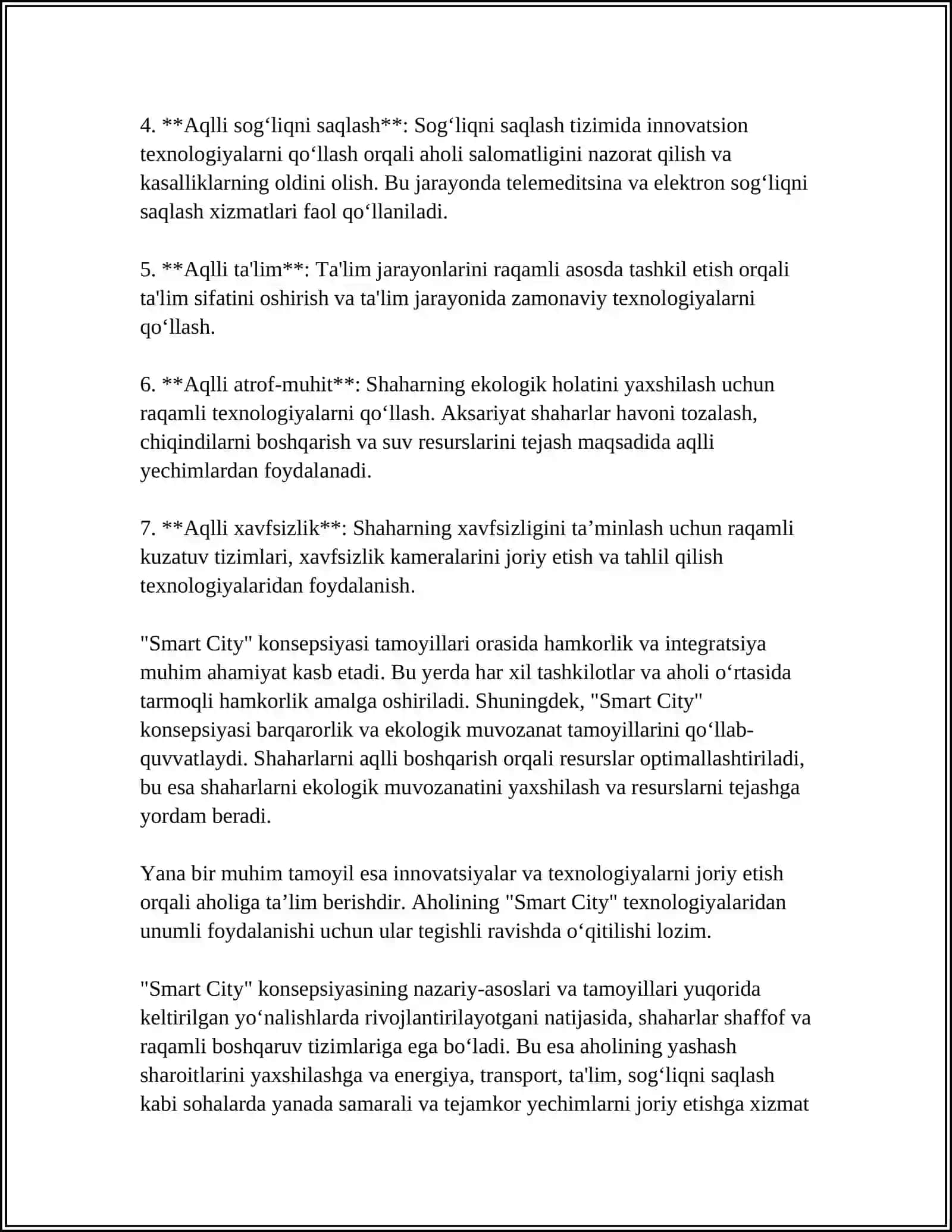 SMART CITY KONSEPSIYASI VA RAQAMLI TEXNOLOGIYALARNI SHAHAR HUDUDIGA JORIY ETISH 4