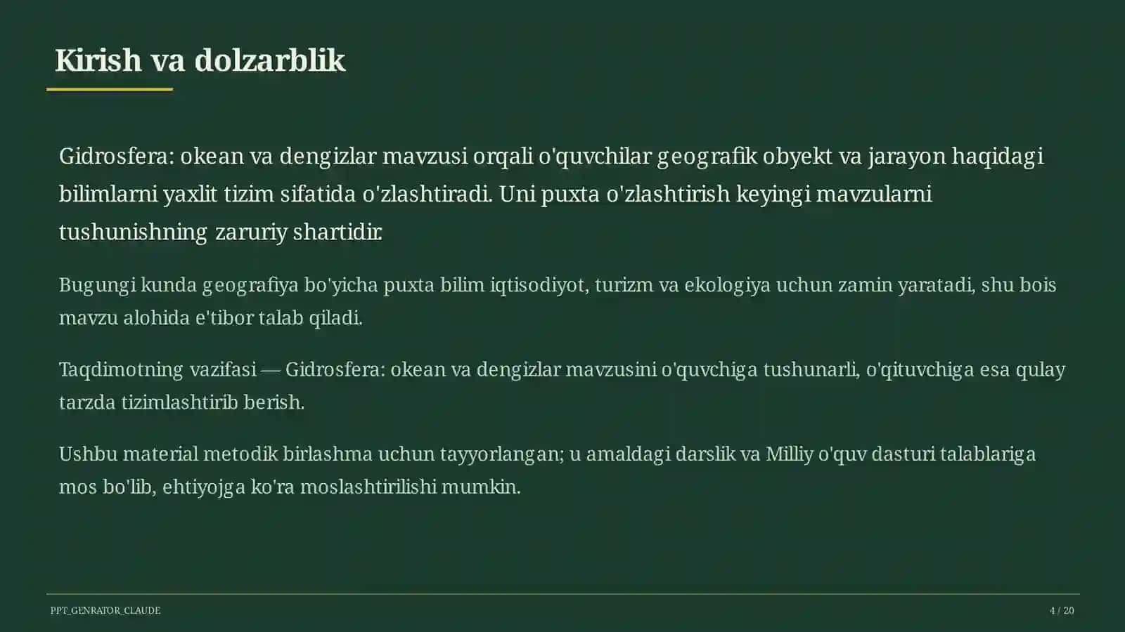 Gidrosfera: okean va dengizlar (6-sinf) 4