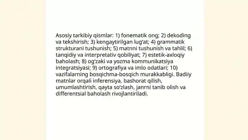 Oʻqish savodxonligining pedagogik maqsadlari 4
