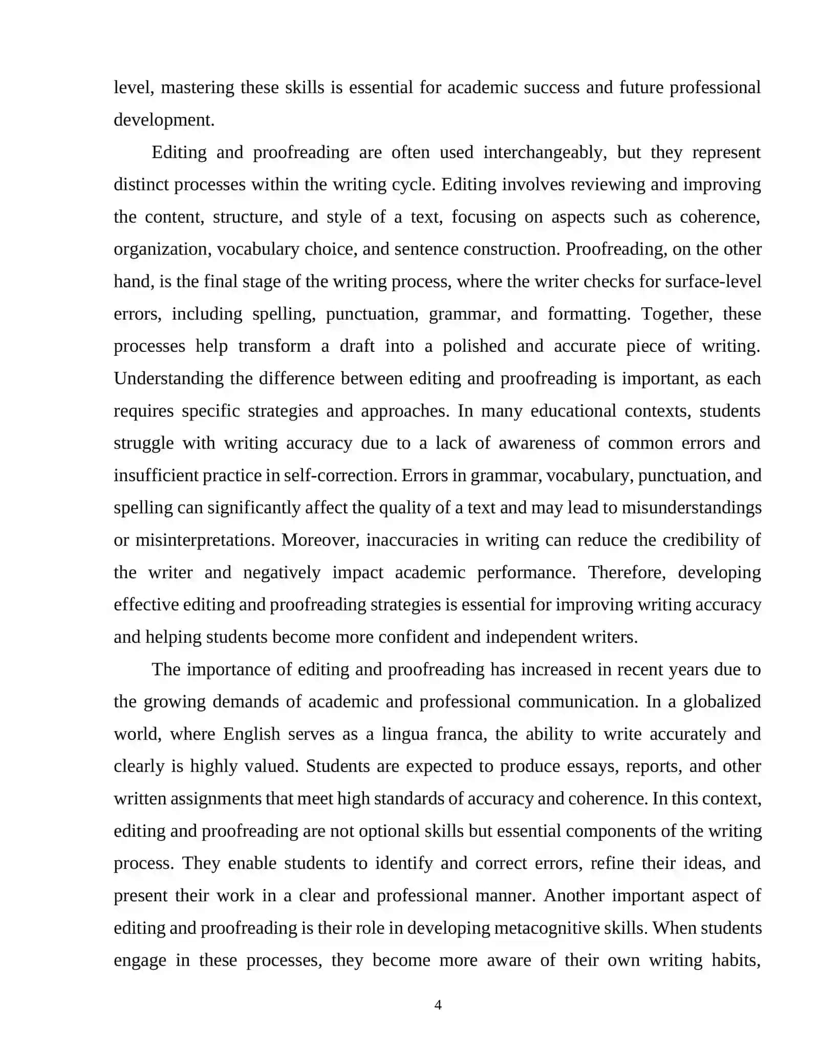 EDITING AND PROOFREADING STRATEGIES FOR ACCURACY 4