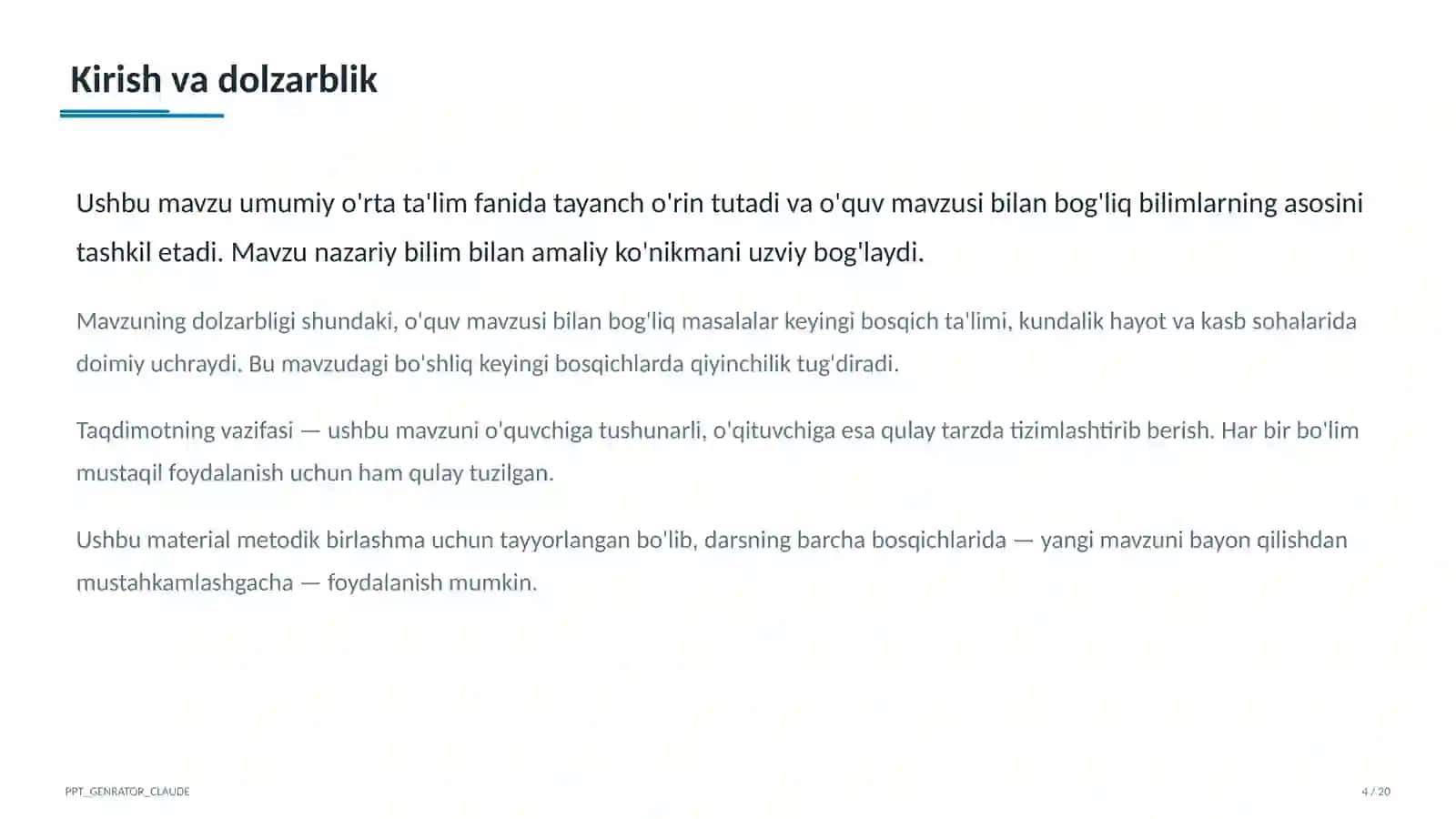 Inklyuziv ta'lim: alohida ehtiyojli o'quvchilar bilan ishlash usullari 4