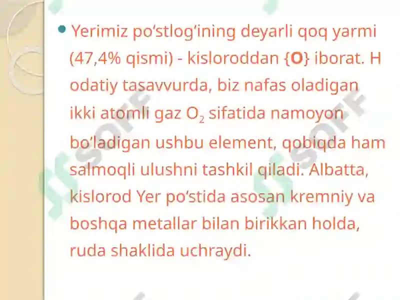 Kimyoviy elementlarning tarqalishi 5