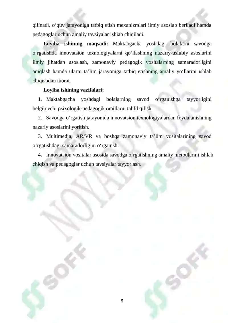 "Maktabgacha yoshdagi bolalarni savodga o‘rgatishda innovatsiyalardan foydalanish" 5