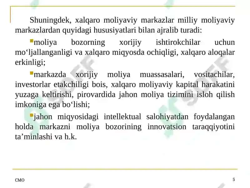 Xalqaro valyuta -kredit va moliya tashkilotlari 5