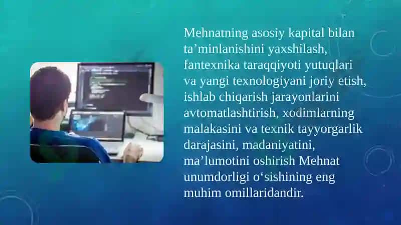 Mehnat unumdorligi va mehnat resurslari 5