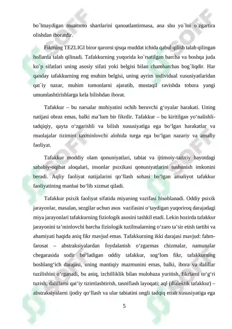 Tafakkur haqida umumiy tushuncha va uning xususiyatlari 5