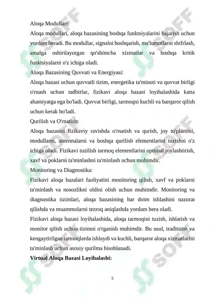 MOBIL ALOQA BAZAVIY STANSIYALARINI LOYIHALASH USULLARI 5