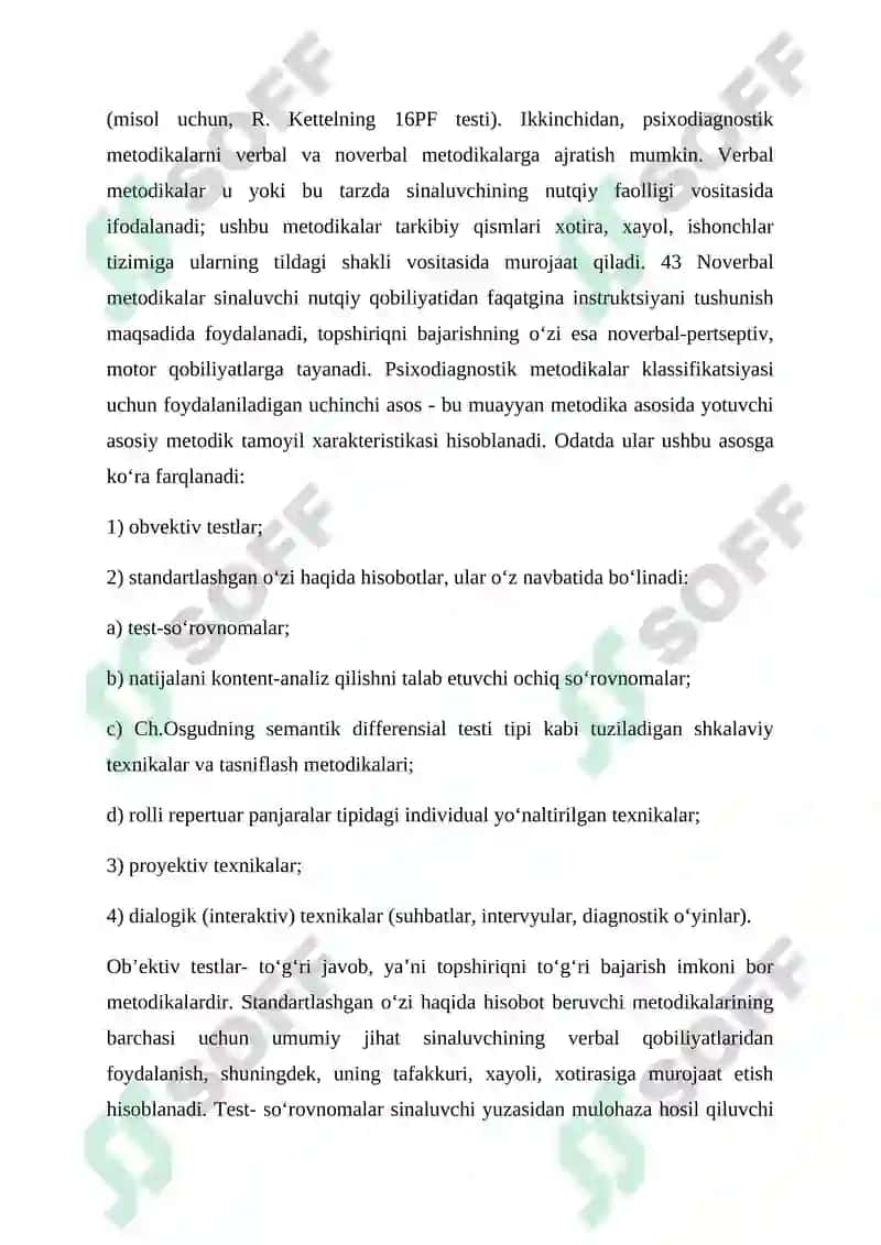 Nevrotik holatlarni diyagnostika metodikalari 5
