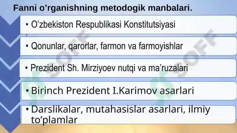 Kirish.“O‘zbekistonning eng yangi tarixi” o‘quv fanining predmeti, maqsadi va vazifalari. Mustaqillikka erishish arafasida O‘zbekistondagi ijtimoiy-siyosiy jarayonlar 5