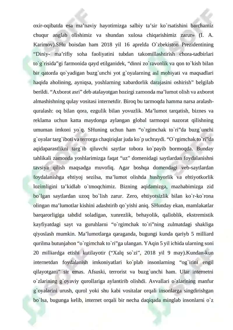 Kiber makon kiber terorizm kiber zo’ravonlik tushunchalarining mohiyati 5
