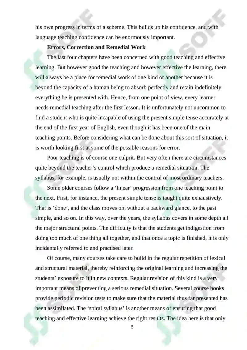 English Language Teaching Methodology 5