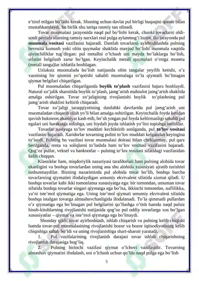 Pul kredit siyosati 5