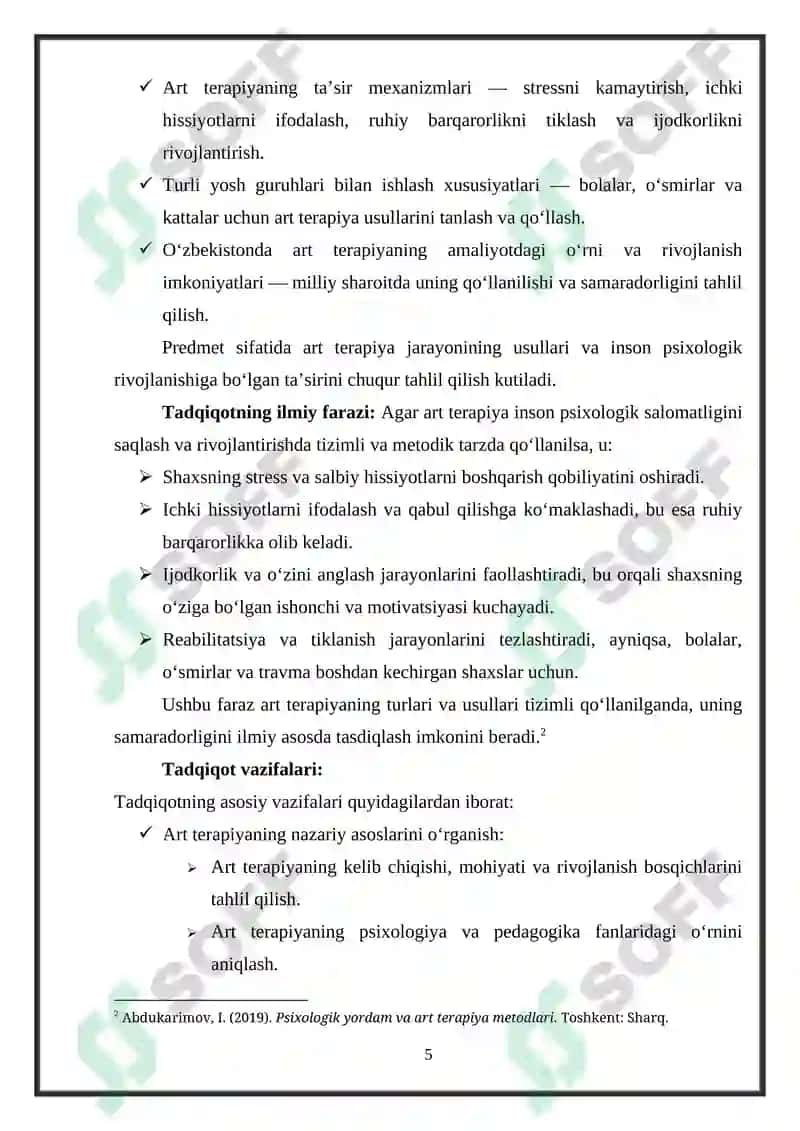 ART TERAPIYA VA UNING TURLARI 5
