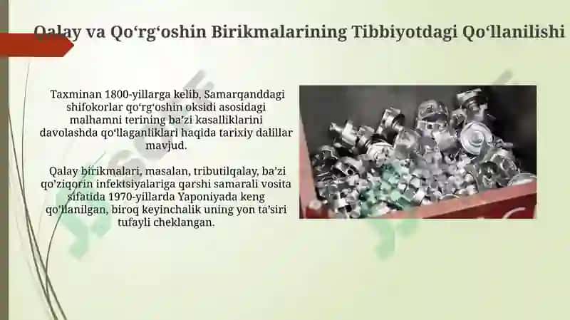 Qalay va Qoʻrgʻoshin Birikmalarining Global Bozori 5