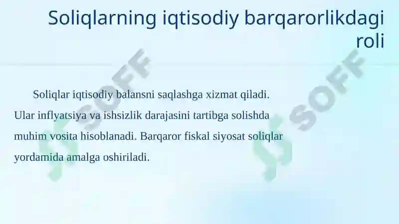 Soliqlarning makroiqtisodiy mohiyati va roli 5