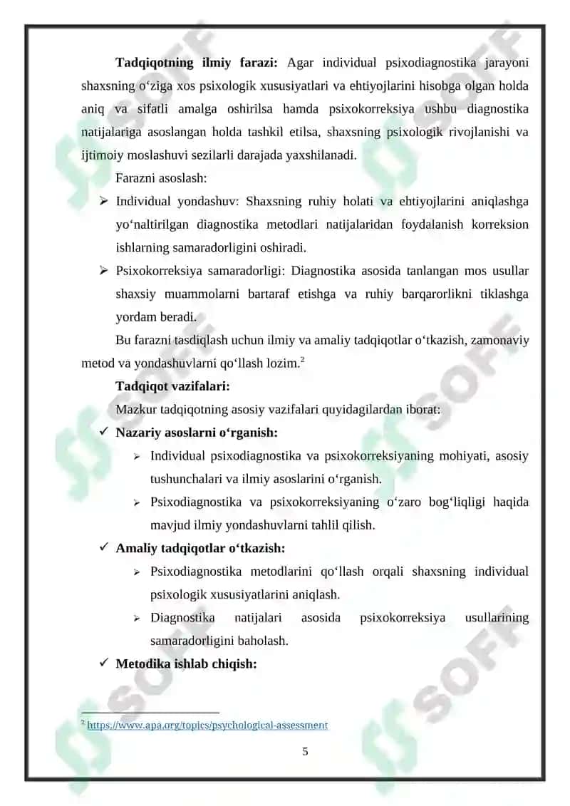 Individual pisixadiagnostika pisxakarekksiyaning axamiyati 5